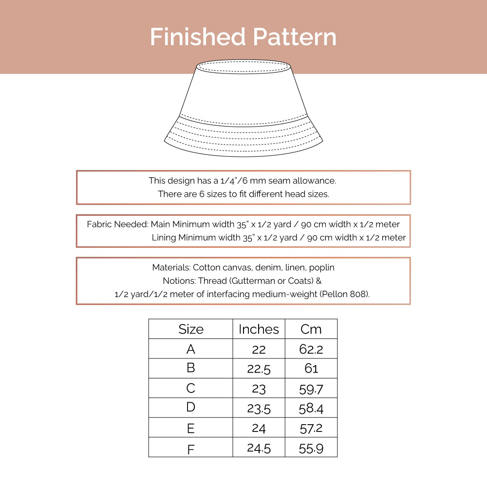 Blake Bucket Hat PDF Sewing Pattern – Genuinely Em